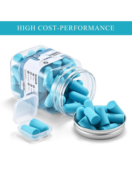 30 Pares Tapones de Espuma Suave Lenicany 35dB Protección Auditiva