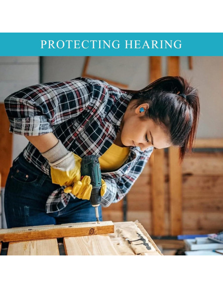 30 Pares Tapones de Espuma Suave Lenicany 35dB Protección Auditiva