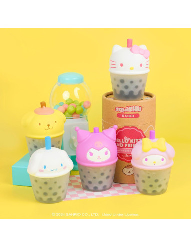 Figura Squishy Hello Kitty y Amigos - Cápsula Sorpresa Boba