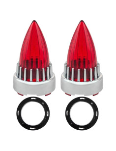 Cubiertas de Lente de Señales de Giro Harley 3.2" Rojas - Paquete de 2