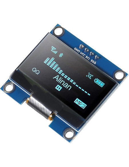 Módulo Pantalla OLED Alinan 2pcs I2C 128x64 1.3" Azul