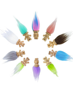 Mini Muñecos Troll Vintage PVC 10 Piezas 6 cm Yintlilocn 2
