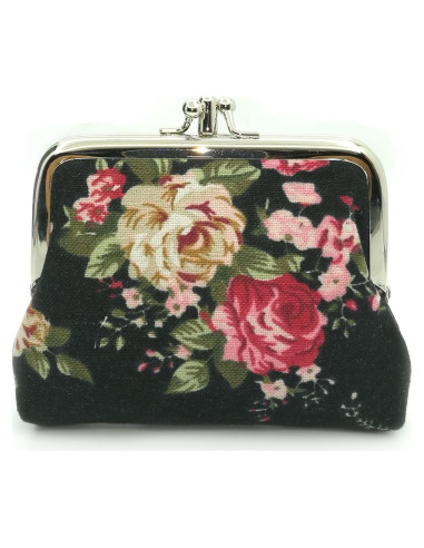 Monedero Floral Vintage Compacto para Mujeres - CP000