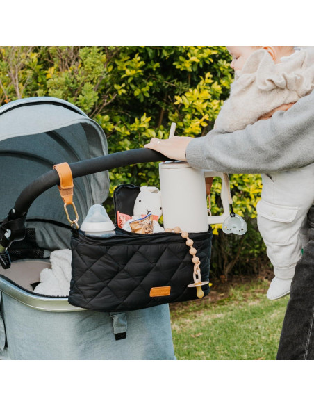 Organizador de Cochecito ZICOTO Negro con 2 Portavasos 35.1x16.5x13 cm
