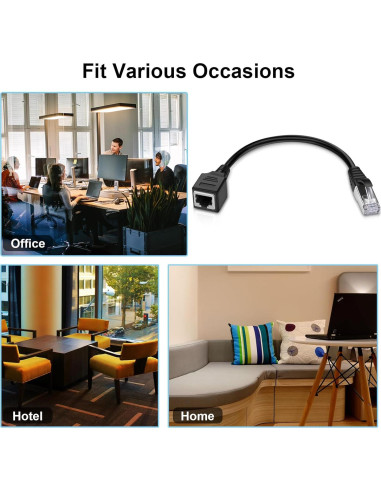 Cable de Extensión Ethernet iGreely RJ45 Cat6 Macho a Hembra 30cm