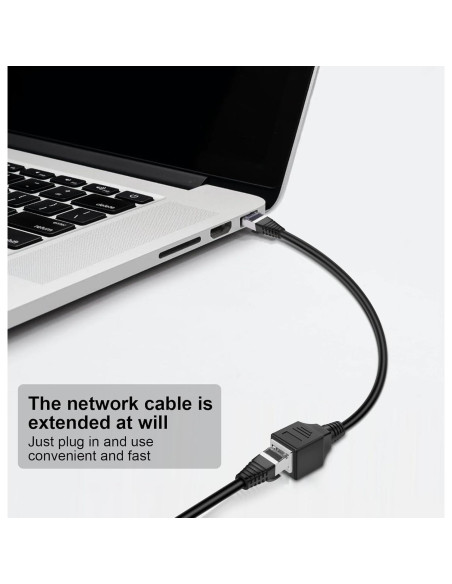 Cable de Extensión Ethernet iGreely RJ45 Cat6 Macho a Hembra 30cm