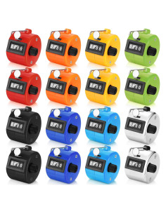 Contador Manual Clicker 16 Pcs Kathfly 4 Dígitos Colorido