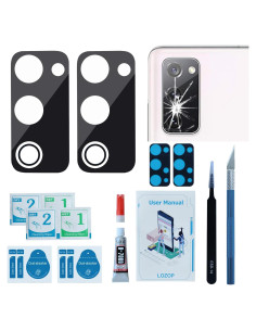 2 Juegos Cristal Lente Cámara Trasera Samsung S20 FE con Adhesivo