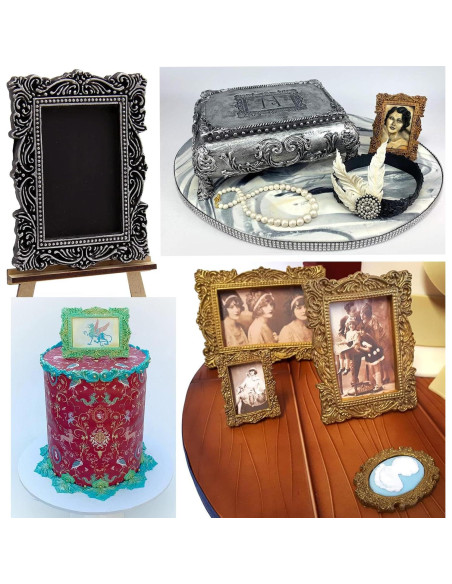 Moldes de Silicona Barrocos FCKEMLDS Set de 2 para Pasteles