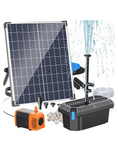 Filtro de estanque solar Antfraer 30W con bomba y tubería