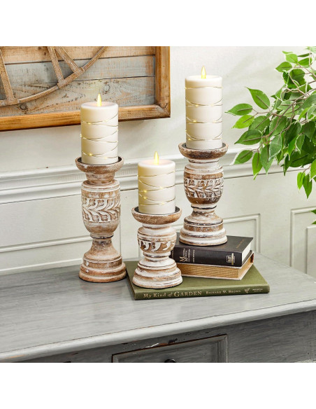 Vela Sin Llama Da por con Control Remoto y Temporizador - Set 3 Piezas