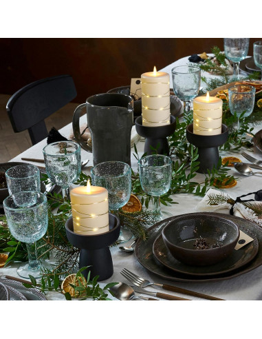 Vela Sin Llama Da por con Control Remoto y Temporizador - Set 3 Piezas