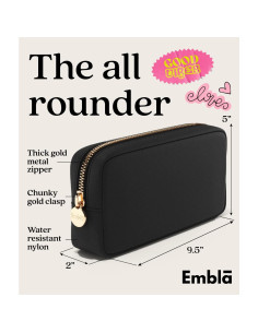 Bolsa de Maquillaje Embla Negra Pequeña Organizador de Viaje 2