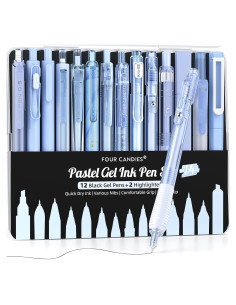 Conjunto de Bolígrafos de Gel Pastel Cuatro Caramelos 14 Piezas