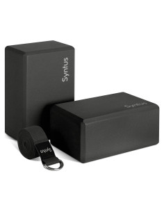 Conjunto de Bloques de Yoga y Correa Syntus - 2 Bloques Suaves y Antideslizantes