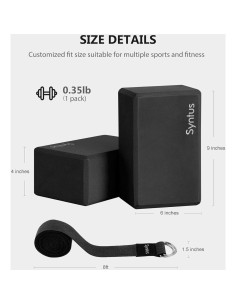 Conjunto de Bloques de Yoga y Correa Syntus - 2 Bloques Suaves y Antideslizantes 2