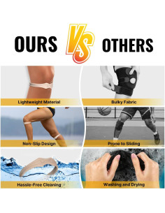 Faja de Rodilla Fitgeno Beige - Soporte Patelar para Alivio del Dolor 2