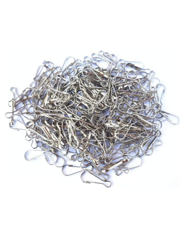250 Ganchos de Resorte Niquelados i-CHONY 23x8mm