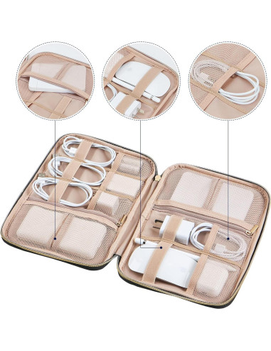 Estuche Organizador de Cables NISHEL Azul Egeo 26.7x19.1cm