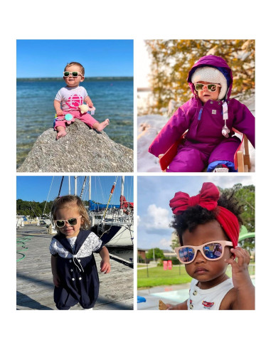 Gafas de sol flexibles COCOSAND para bebés 0-24 meses UV