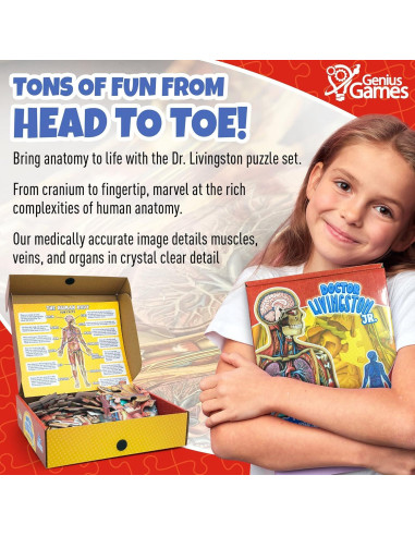 Rompecabezas de Anatomía Humana Genius Games 100 Piezas