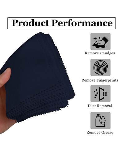 10 Paños de Microfibra Suede Hbxdeco 20x20 cm Negro