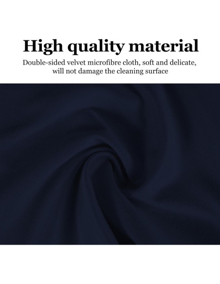 10 Paños de Microfibra Suede Hbxdeco 20x20 cm Negro