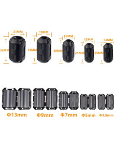 60 Clips de Ferrita RFI EMI Huarew para Cables 3.5 a 13 mm 2