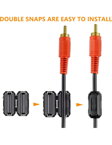 60 Clips de Ferrita RFI EMI Huarew para Cables 3.5 a 13 mm