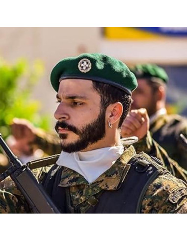 Boina Militar de Lana Unisex Verde Ejército Ajustable