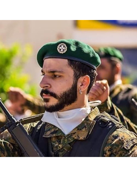 Boina Militar de Lana Unisex Verde Ejército Ajustable