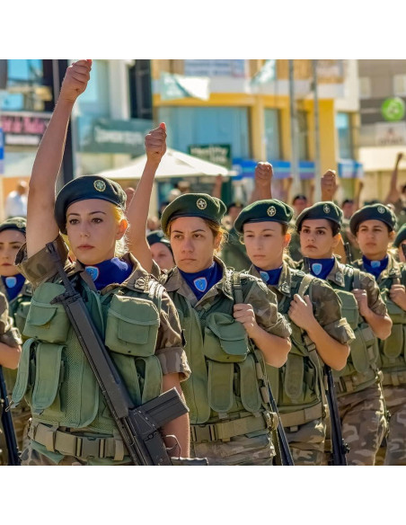 Boina Militar de Lana Unisex Verde Ejército Ajustable