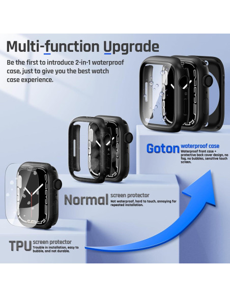 Funda Impermeable Goton 2 en 1 para Apple Watch 40mm SE 2da Gen