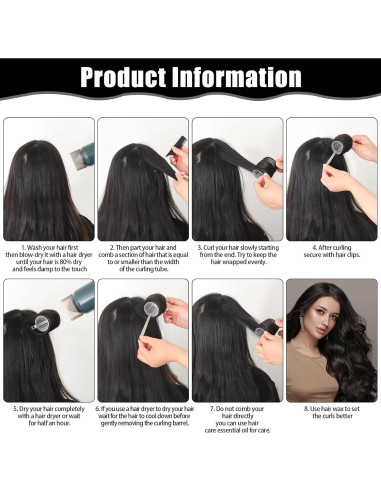 Juego de Rulos Autoadhesivos Obeoby - 50 Piezas en 4 Tamaños