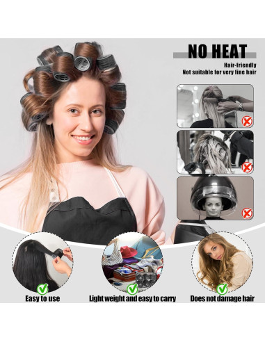 Juego de Rulos Autoadhesivos Obeoby - 50 Piezas en 4 Tamaños