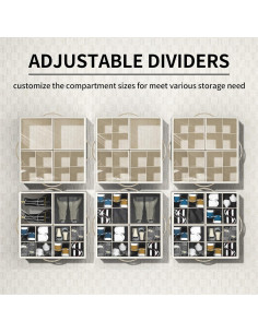 Organizador de Zapatos Aokeyee Beige - 2 Cajas Plegables con Divisores 2