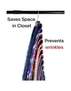 Percha Premium Umo Lorenzo de Madera para Corbatas y Cinturones 2