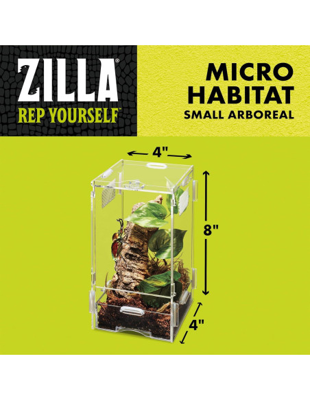 Terrario Zilla Micro Habitat Pequeño para Reptiles y Anfibios