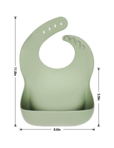 Baberos de Silicona para Bebés - Conjunto de 3 Ajustables 2