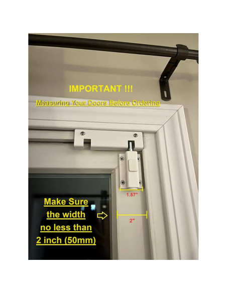 Cerradura de Seguridad para Puertas Corredizas SDGINA - Blanca Cerradura de Seguridad para Puertas Corredizas SDGINA - Blanca