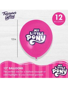 Suministros de Fiesta My Little Pony - Paquete de 12 Globos y Decoraciones 2