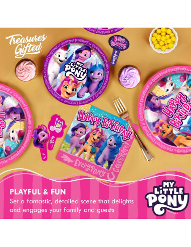 Suministros de Fiesta My Little Pony - Paquete de 12 Globos y Decoraciones