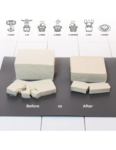 Prensa de Tofu TOFUDEE 0.64 kg, Acero Inoxidable, Apto Lavavajillas