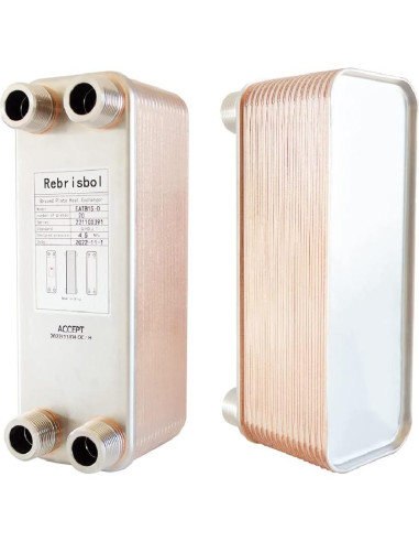 Intercambiador de Calor de Placas Soldadas Rebrisbol 20 Placas 3"x8"