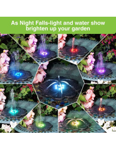 Fuente Solar SZMP 3.5W Flor Coreopsis con 7 Boquillas 2