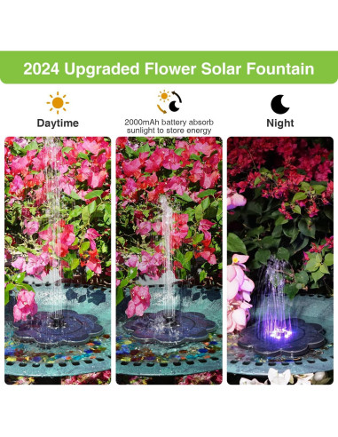 Fuente Solar SZMP 3.5W Flor Coreopsis con 7 Boquillas