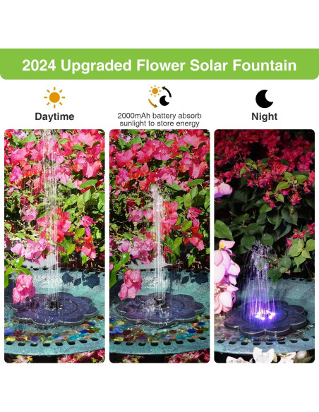Fuente Solar SZMP 3.5W Flor Coreopsis con 7 Boquillas
