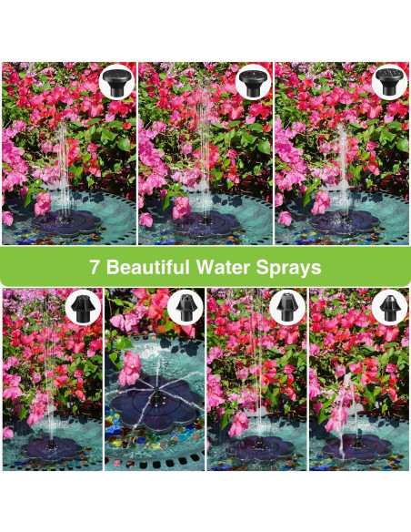 Fuente Solar SZMP 3.5W Flor Coreopsis con 7 Boquillas