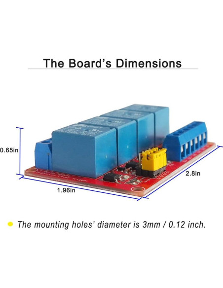 Módulo de Relé de 4 Canales 5V VOGURTIME con Aislamiento