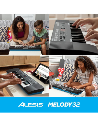 Piano Digital Alesis Melody 32 - 32 Teclas, 300 Sonidos, USB-MIDI